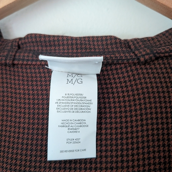 CAbi Baskerville Houndstooth Fall Reversible Topper Poncho - Picture 7 of 10